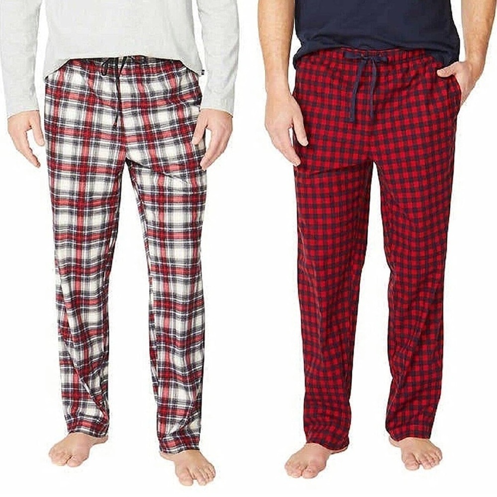 Men’s Nautica Plaid Fleece Sleepwear Pajama Pants S